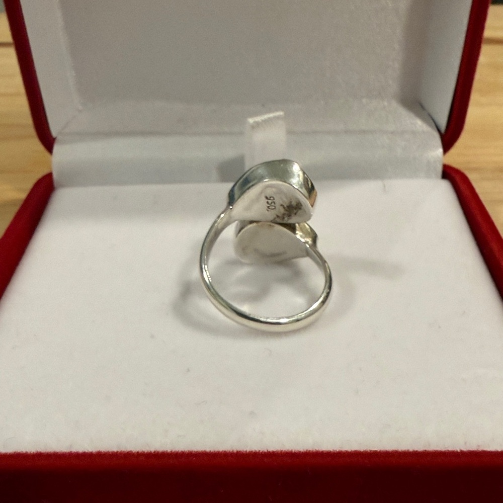 Peruvian Silver Double Disc Adjustable Ring Nwot - image 2